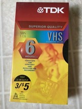 TDK Premium Quality QS T-120 RV Sealed VHS Tape 6 hours - $11.29