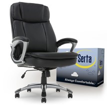 Serta 43675 Faux Leather Big &amp; Tall Executive Chair, Black - £299.40 GBP