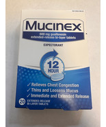 MUCINEX 20 EXTENDED RELEASE BI-LAYER TABLETS NEW 07/2027 - $13.58 CAD