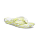 Unisex Sandals Crocs Classic Flip-Flop Marble Yellow Gray White Size 15 - $54.94 CAD