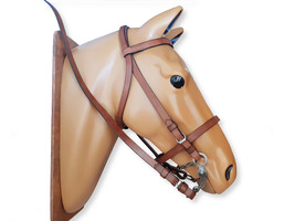 Horse Bridle And Reins + Halter And Strap To Tie. Genuine Tanned Leather. - £156.54 GBP