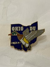 Vintage Ohio DU 1937-97 Duck&#39;s Unlimited Pin Hat Tie Jacket Pinback - £8.41 GBP