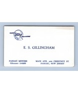 Passaic Motors Ford Dealership 1940s  Vintage Business Card  Passaic  NJ... - $21.73