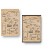 Dodge Challenger Patent Drawing Replica Print/Poster 12&quot; x 18&quot; - $14.88+