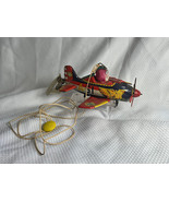 Working Vtg Marx Toys Tin Wind Up 15-A Plane String Tether Airplane With... - £237.70 GBP