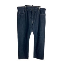 Levis 501 Mens Jeans Adult Size 42x30 Button Fly Dark Wash Denim Original Fit - £19.67 GBP