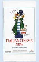 Italian Cinema Now Program 1991 Film Society of Lincoln Center Mini Posters - $27.72