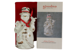 Formalities Baum Bros Holly Collection Porcelain Snowman Figurine Ornament - £5.42 GBP