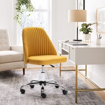 Home Office Desk Chair - Adjustable Rolling Chair, Armless Cute Modern Task - $116.99