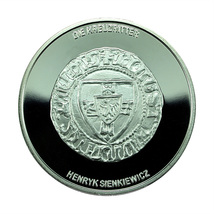 Germany Medal of Medieval Schilling 40mm Henryk Sienkiewicz Silver Plate... - £12.84 GBP