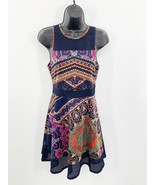 Fire Los Angeles Juniors Navy Blue Lace Sleeveless Skater Dress Size M M... - $238.20 MXN