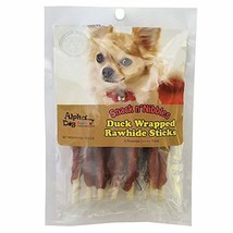 Alpha Dog Series Duck Wrapped Rawhide Sticks-4oz (Pack of 20) - £74.38 GBP