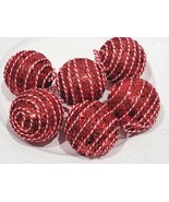 (6) Christmas Candy Cane Peppermint Grinch Gingerbread Red White Ornamen... - £15.81 GBP