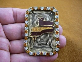 (M319-B3) Steinway piano mini BROWN instrument brass pin pendant I love pianos - £27.72 GBP
