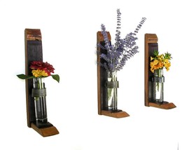 Wine Barrel Wall Hanging Flower and Candle Holders - Isotria - set of 3 ... - £79.38 GBP