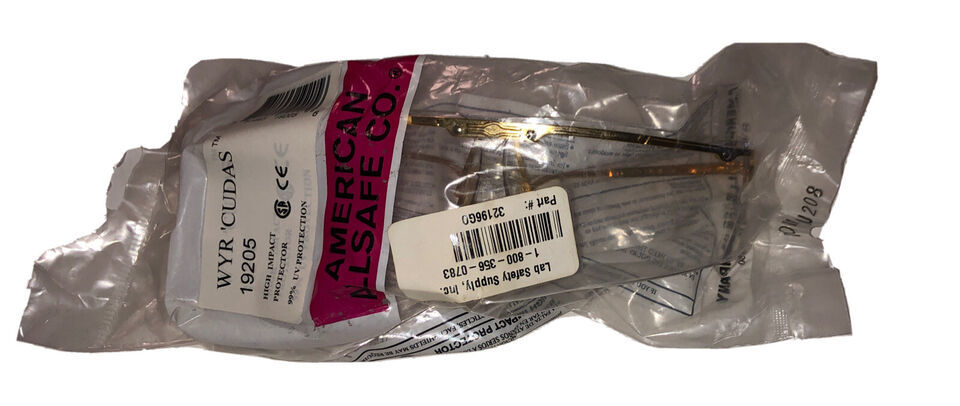 American Allsafe Company Vintage Safety Glasses W/ Gold Accents - $8.12