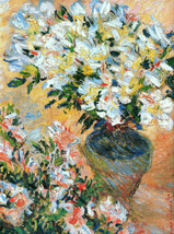Giclee White azaleas in a pot painting art HD Printed on canvas - £6.85 GBP+