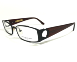 Dana Buchman Eyeglasses Frames GEORGIA BK Black Brown Rectangular 52-18-135 - $37.14