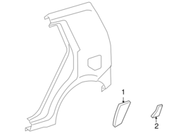 2008-2015 SCION XB LEFT REAR QUARTER PANEL PROTECTOR P/N 58742-12180 OEM... - $32.54