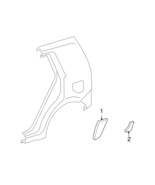 2008-2015 SCION XB LEFT REAR QUARTER PANEL PROTECTOR P/N 58742-12180 OEM... - $598.84 MXN