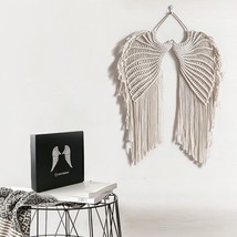  Boho Angel Wings Wall Decor Elegant Tapestry with Long Tassel - £24.78 GBP