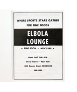 1972 Elbola Lounge Restaurant Advertisement Boston Brookline Bar Vintage... - $371.04 MXN