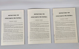 3 STRAT-O-MATIC Pro Football Board Game Replacement Elementary Instructi... - $16.78