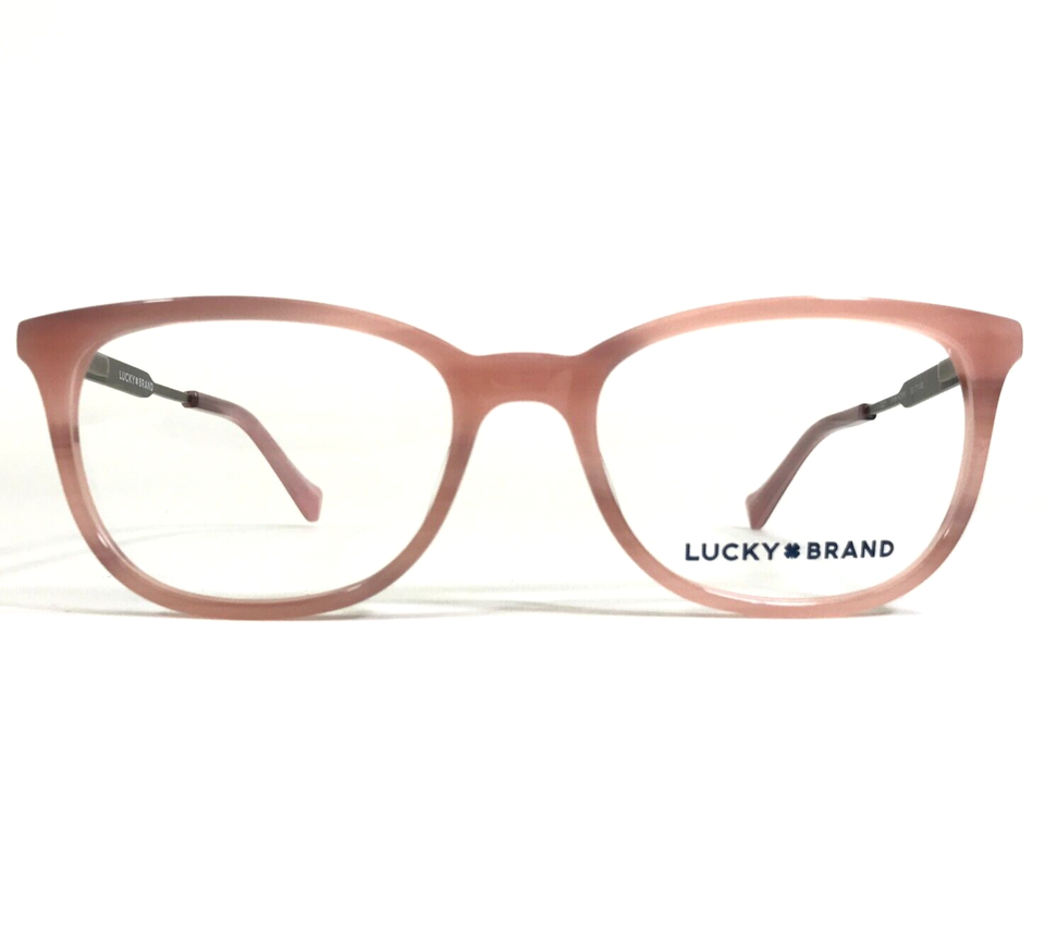 Lucky Brand Eyeglasses Frames D221 PINK HORN Gold Square Full Rim 52-17-140 - $49.48