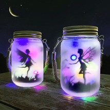 2 Pack Solar Lantern Fairy Lights, Garden Ornament Lights - Outdoor Hang... - £26.94 GBP