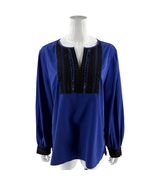 *Chicos Tunic Top * Size 3 / US XL (14/16) * Blue Black Beaded* - $801.44 MXN