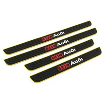 Brand New 4PCS Universal Audi Yellow Rubber Car Door Scuff Sill Cover Pa... - £9.45 GBP