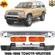 Front Bumper Face Bar Chrome Steel &amp; Lower Valance For 1996-1998 Toyota ... - £251.21 GBP