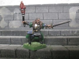 witch hunter captain torch and sword metal painted mordheim warhammer - $31.52