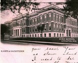 Appleton Wisconsin WI HIgh Scool 1906 UDB Postcard Kamps &amp; Sacksteder Dr... - $10.90