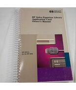 HEWLETT PACKARD HP Solve Equation Library Application Card Owner&#39;s Manua... - $2,117.30 MXN