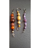Zipper Pull, Key Chain, Tassel, hand made, one of a kind, set of 3 ---- 16 - $34.30 CAD