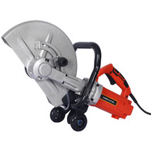 Electric 14&quot; Cut Off Saw Wet/Dry Concrete Saw Cutter Guide Roller - $200.34