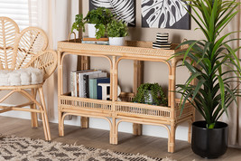 Devlin Natural Brown Rattan Console Table - $9,047.62 MXN