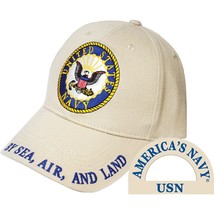 EagleEmblems US Military Branch Navy Logo Embroidered Baseball Cap - $14.41