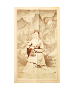 1870s CDV Photograph Beautiful Asian Woman Victorian Red Border Mountain... - $70.06 CAD