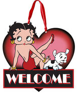 Betty Boop Pudgy Door Wall Hanger Decoration 15.5 x 15" - $33.66
