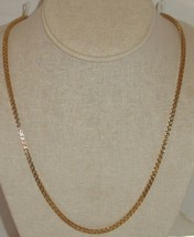 Vintage 28&quot; Long Monet Goldtone Box Chain Link Necklace Costume Jewelry - £14.79 GBP