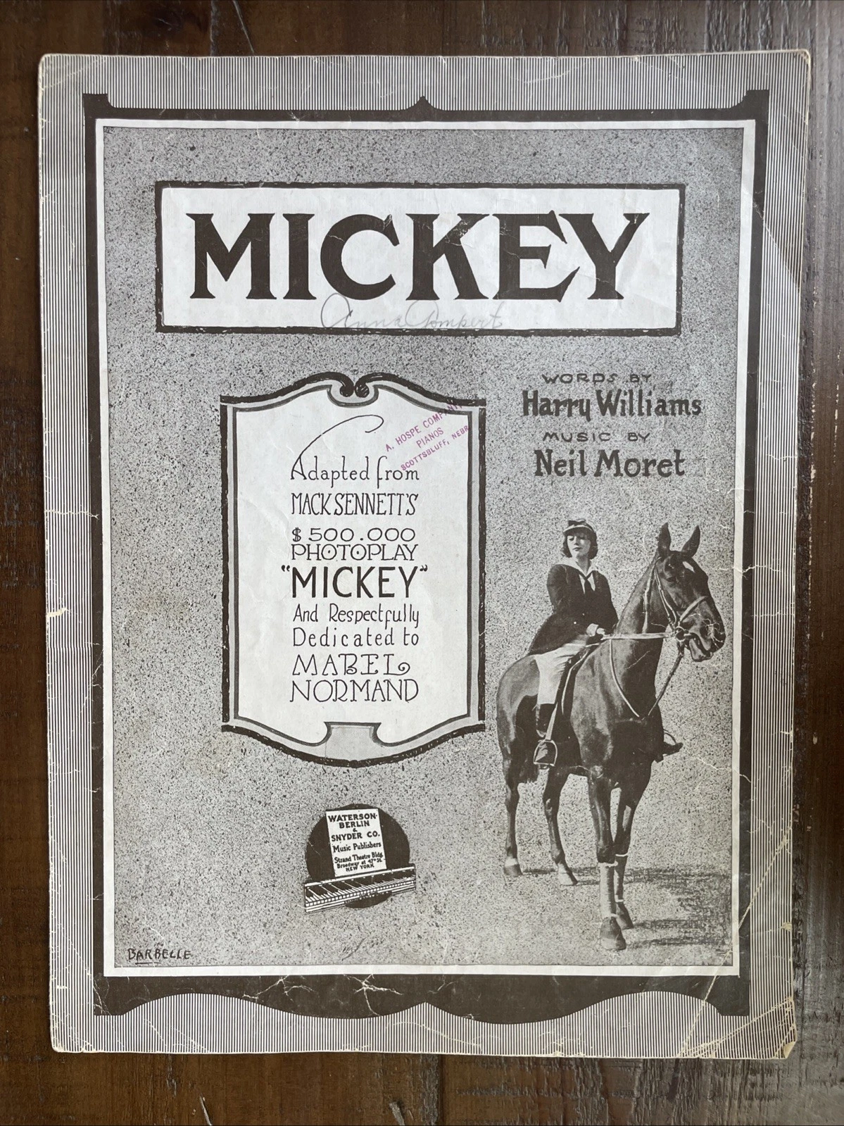 Mickey (sheet music) - $6.00