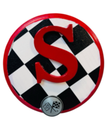 CHEVROLET  RACING FLAG Metal Hook On Wood Plaque  w/Letter &quot;S&quot; 6.5X6.5&quot; ... - $80.82 CAD