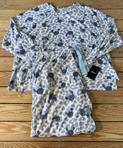 Disney NWT Women’s Jersey raglan &amp; Jogger pajama set Size L White Grey AI - £22.67 GBP