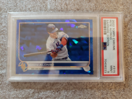 2022 Topps Chrome Sapphire Pete Alonso Base Refractor PSA 9 Mint NY Mets - £39.14 GBP