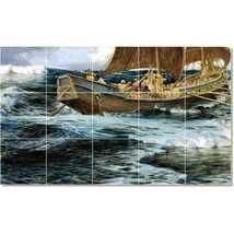 Herbert James Draper Boat Ship Painting Ceramic Tile Mural P22344 - £117.99 GBP+