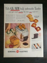Vintage 1953 General Electric G.E. Automatic Toaster Full Page Original Ad 1221 - $6.64