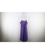 Vtg 70s Womens 15 / 16 Sheer Lightweight Knit Spaghetti Strap Dress Purp... - $54.09 CAD