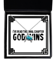 Religious Necklace I&#39;ve Read The Ending God Wins Turtle-MC-NL  - £52.52 GBP